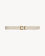 cassandre belt with square buckle in shiny box saint laurent leather